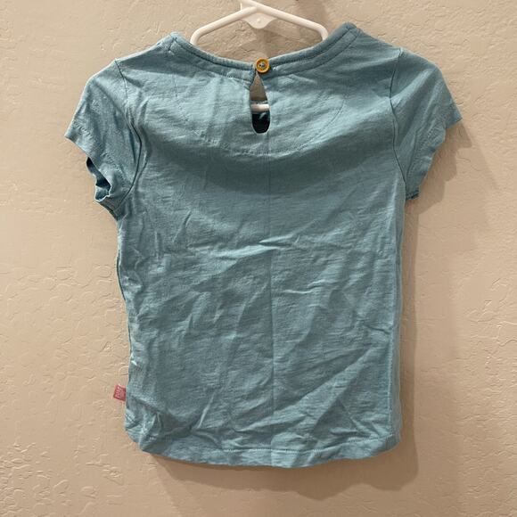 Little Bird by Jools Oliver Blue Full Of Love Short Sleeve Shirt - Picture 4 of 6